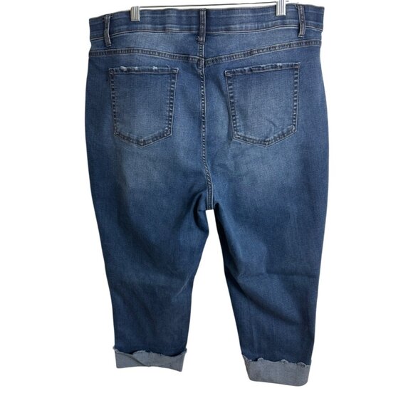 Terra & Sky Womens Pockets Zip Crop Jeans Size 20W - Picture 2 of 10